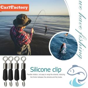 30pcs Fishing Connector Quick Link Hook Ball Bearing Snap Solid Rings Swivel