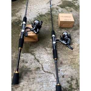 Satu Set Joran Casting - Paket Pancing Kolam Kujira 8-17 lbs 150 165 180 200 & Reel Audrey Atom