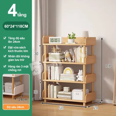 DAMIK kệ sách gỗ 4/5 tầng giúp bạn cất gọn đồ đạc