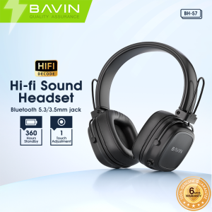 BAVIN BH57 Hi-Fi Wireless Bluetooth Earphone Headphone w/ Long Battery Life & High-Fidelity 360 Audio Type-C Input