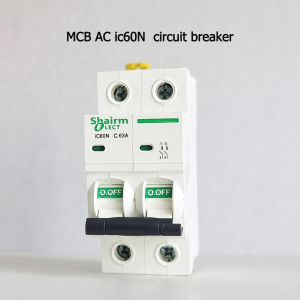 Shairme MCB AC IC60N IC65N 230V/400V 2P 10A 32A 40A 63A overload protection short circuit protection air switch miniature circuit breaker  household industrial