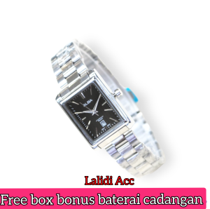 Terlaris jam tangan wanita rantai stainless tanggal aktif elegan dan mewahfree box
