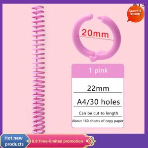 Graceful ห่วงสปริงยึดพลาสติก30รูหลวมๆแถบห่วงเกลียวสำหรับ A4กระดาษโน้ตอุปกรณ์สำนักงาน
