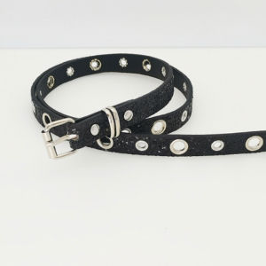 เข็มขัดหนัง PU ยาว 103cm. สไตล์ตะวันตก เข็มขัดแต่งเพชร Y2K สำหรับผู้หญิง