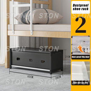 STON 4/5/6 Layer Shoe Rack Dustproof Waterproof Tier Stackable Shoes Organizer Box Case Storage Stand With Cover