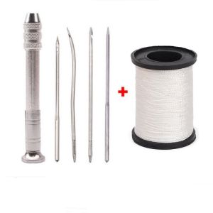 6pcs Leather Sewing Awl Set Replaceable Multifunctional Shoes Repair Tool Kit Punch Stitching Needles DIY Sewing Leathercraft