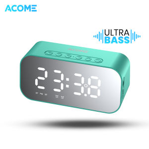 Acome Speaker Bluetooth 5.0 Jam Alarm LED Display Ultra Bass Garansi Resmi 1 Tahun A5