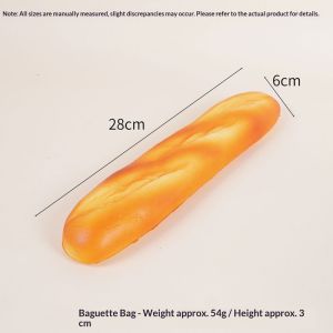 Mettle Vault PU Realistic Slow Rebound Bread Toy - Stress Relief Squeezable Fake Food Baguette for Adults