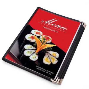 1pc Menu Book Cover Cook Transparent Holder A4 Size Restaurant 1/2/3/4/6/8/10 Page