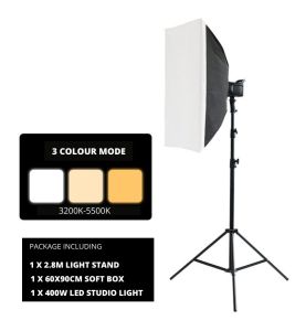 🔥READY STOCK🔥PIKO SHOP  KB-1210 Monolight bowen Studio softbox Studio Lighting Set 400W for Indoor Live Video Photoshoot photography