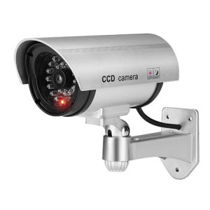 False surveillance bullet camera with LED lights for indoor and outdoor use