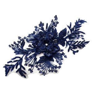 LUZMAR Colored Applique Lace Flower Stickers Bead Accessories Flower Cloth Pieces Handmade Nail Beads DIY Materials Embroidery Accessories Sewing Materials Wedding Dress Decoration