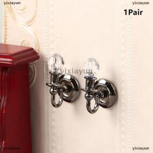 [COD] yixiayun 1Pair 1:12 Dollhouse Miniature Wall Light Lamp Home Furniture Model Decor Toy Doll House Accessories