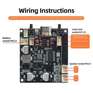 Kirilgu Compatible WithBluetooth 6.0 Dual Channel 2x5W Amplifier Board with AAC/SBC Decoding for Portable Speaker DIY Projects 7P3H9
