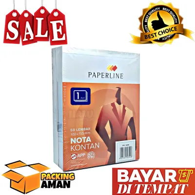 (BISA COD) PROMO 10 Pcs Bon Nota Kontan Paperline 1 Ply / Rangkap 1 / Rangkap Kecil