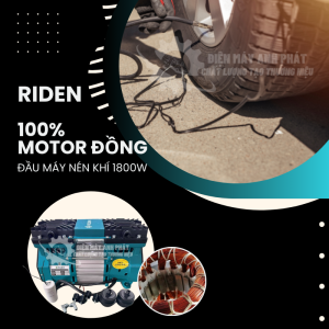 Đầu máy nén khí 1500w 1800W tua nhanh 2850v/phút sạc nhanh CS thực motor Đồng không dầu hiệu RIDEN