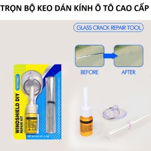 Keo dán gắn kính ô tô phục hồi vết rạn nứt như mới kèm đủ phụ kiện A1 chuyên dụng loại tốt phụ kiện xe hơi