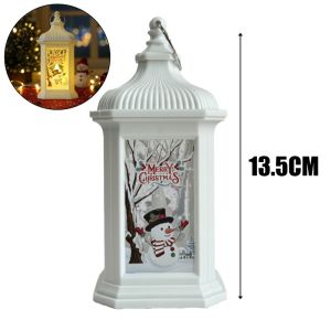 Polocat Christmas Lantern Santa Claus Snowman Elk Night Light Holiday Party Wind Lamp Desktop Decoration Supplies