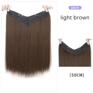 แฮร์พีช ทรงV ผมตรง เข้ารูปกับทรงศรีษะ รอบหัว เป็นธรรมชาติ ผมตรงคุณภาพสูงทนความร้อนต่อผมดำธรรมชาติยาว 190กรัม