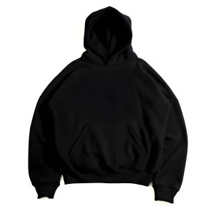 ZERTICO HOODIE BOXY OVERSIZE POLOS BASIC HITAM
