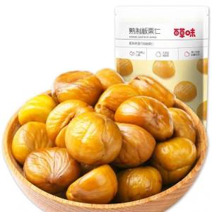 Baicao flavor-chestnut kernel/open chestnut 120g*8 bag leisure nut snack instant chestnut 80g*1 bag