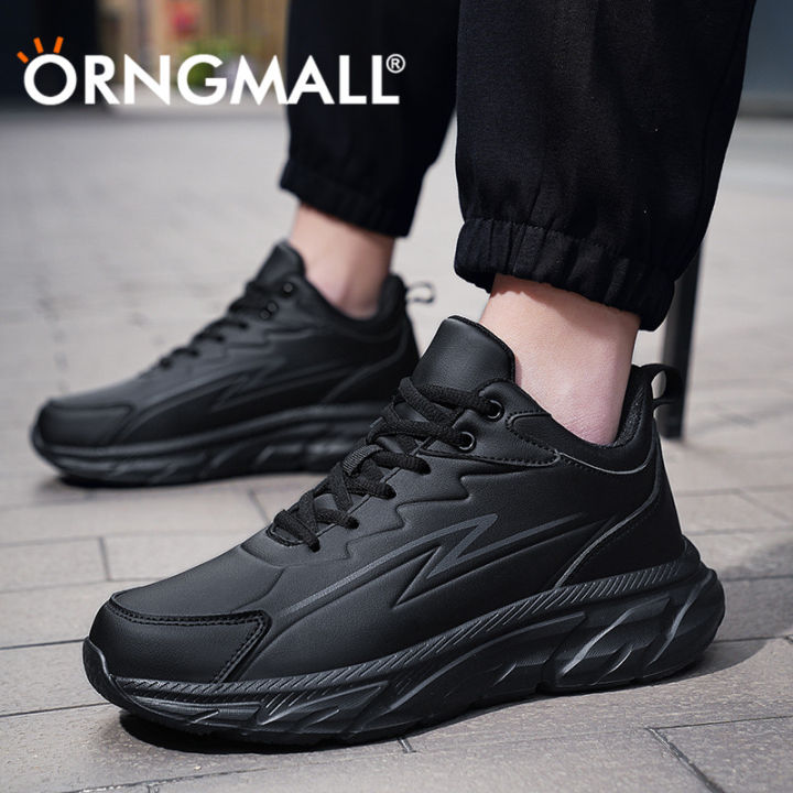 ORNGMALL Spring and Autumn Sport Shoes for Men Sneakers High Quality Casual  Shoes Lace-Up Black Fashion Gym Casual Light Walking Running Shoes