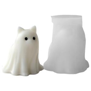 แม่พิมพ์งานฝีมือซิลิโคนที่ปลอดภัยที่มีลักษณะเป็นผีลายลูกสุนัขแมวสำหรับตกแต่งวันหยุด