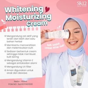 WHITENING MOISTURIZER CREAM SR12 BPOM LOTION AMPUH MENCERAHKAN MELEMBABKAN KULIT WAJAH DAN BADAN