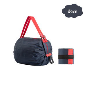 กระเป๋าทรงกระบอก พับเก็บได้ มี11ลาย วัสดุผ้าอ็อกซ์ฟอร์ด กันน้ำและกันฝุ่น กระเป๋าผ้า จุของได้เยอะ กระเป๋าช้อปปิ้ง