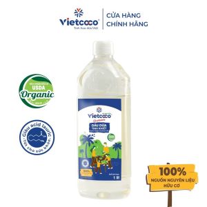 Dầu dừa tinh khiết Organic Vietcoco (thực phẩm ) chai 1000ml