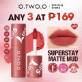 O.TWO.O Velvet Matte Liptint Lip & Cheek Mud Dual-use Lip Clay High Pigmented Long Lasting Not Dry Concealing Lip Lines Liquid Lipstick. 