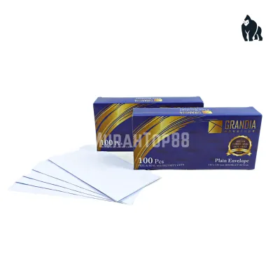 Amplop Grandia 90 Putih Polos isi 100 Pcs Ukuran 110 x 230 mm Booklet 80 Gsm
