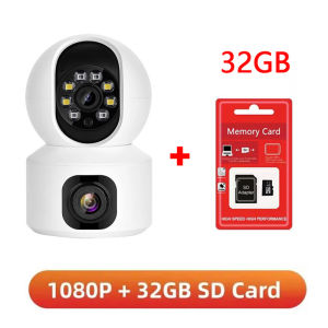 V380 Pro cctv camera connect cellphone Dual cameras Home Security Indoor Surveillance Camera Baby Pet Monitor two-way audio Auto Tracking Dome Wireless PTZ IP Camera 1080P smart HD night vision Outdoor Camera