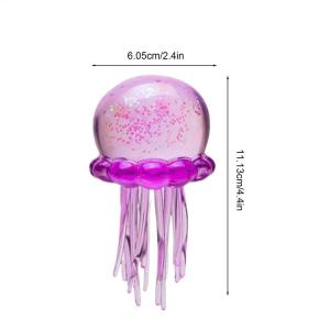 Schylling Nee Doh Jelly Squish Sparkly Blue Purple Pink Squishy Jellyfish Sensory Toy Squeezing Stress Reliever