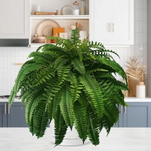 [Alex Do] Hot Sale Lifelike Artificial Boston Fern Plastic Plants Decorations UV Resistant For Outdoor Home Kitchen Decor Garden Decoration Artificial Plants