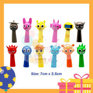 Jomparty Mini Figure Cake Topper Sprunki Characters Colorful Decorative Hiasan Kek Tema Sprunki Warna Warni Mini Dekor
