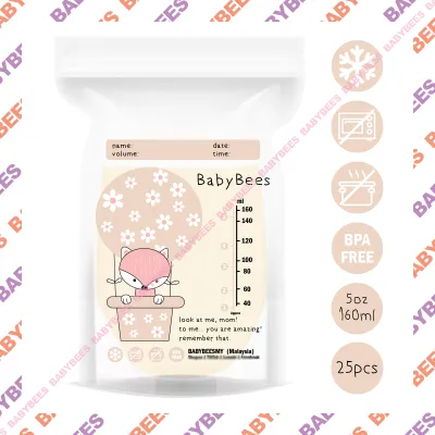 BabyBeesMY Milk Storage Bag Breastmilk Storage Bag Double Ziplock Simpan Susu