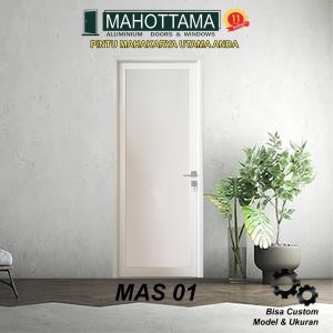 Pintu Aluminium Rumah Utama Kamar Tidur / Mandi 90 x 215 Bisa Custom Ukuran Almunium Doors MAS01 - MAHOTTAMA