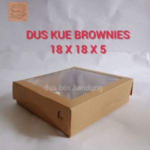 (1 Pak = 10 pcs) DUS KUE BROWNIES 18x18x5 cm Laminasi dalam DUS KUE COD DUS DONAT DUS MAKANAN KEKINIAN DUS BOX MURAH DUS KUE BOLU DUS KUE BROWNIES MURAH DUS KUE TEBAL KARDUS BOX MAKANAN KARDUS KUE KARDUS KUE CANTIK BOX MAKANAN KOTAK KUE