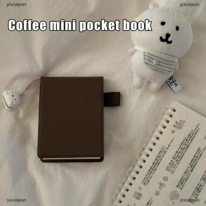 [COD] yixiayun Brown Pocket Book Japanese Style Ins Niche Simple Portable Mini Notebook Diary