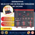 Sherwood SHR0869994K No.10-3/4" UNC 28-PCE HSS THREADING SET IN CASE. 