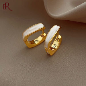 Frascati Simple Design Enamel Splice Metal Geometric Square Earrings Fashion Jewelry New in Accessories For Womens Earrings