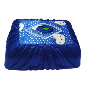 Sarung Tudung Saji Kotak Motif Cassanova Hello Kitty Warna Biru