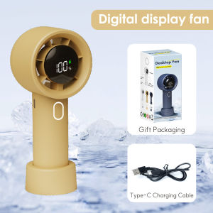 kipas angin kencang 100 Gear Wind kipas angin mini Digital Display Adjustable Turbo kipas tangan untuk olahraga luar ruangan outdor konser