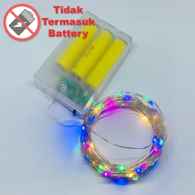 TOKORESELLER - Lampu Hias Tumblr 10M 100LED / Lampu Tumblr Kawat Hias Dekorasi Baterai / Lampu Kawat LED / Lampu Tumblr Hias / Lampu Dekorasi / Lampu Dekorasi Gift Box Bucket Balon Fairy Light Led Baterai E019