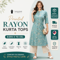 Fast Ship Tomorrow | Ready Stock in Malaysia | Rayon Kurti Top | Breathable Daily Wear | 100+ Trusted Reviews - Straight Cut Printed (S TO 2XL)  - Fusioncloset. 