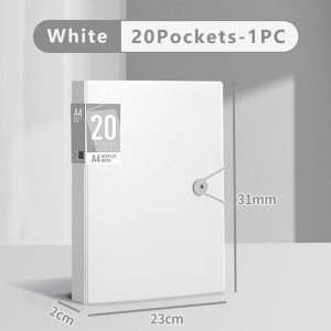 MAXG 20/30/40/60/100Pockets Màu Morandi Sổ trưng bày A4 Dung lượng lớn Có khóa đàn hồi Thư mục tài liệu Di động Trình sắp xếp tệp tin Sinh viên