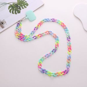 SEJUE4373 Single Shoulder Strong Fresh And Sweet Hanging Rope Acrylic Neck Cord Neck Rope Mobile Phone Crossbody Cellphone Strap Mobile  Phone Chain Necklace Phone Lanyard Smart Phone Strap