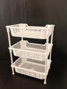 ชั้นวางของ ชั้นเก็บของ ชั้นใส่ของ ชั้นวาง No.1001 ชั้นอเนกประสงค์ ชั้นวางของพลาสติก 3 ชั้นสีขาว ขนาด30*43*57เซน