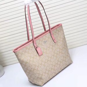 แท้100 % COACH F58292 ซิปกระเป๋าช้อปปิ้งกระเป๋าผู้หญิงกระเป๋าสะพายไหล่ ทอธ กระเป๋าแฟชั่นสตรี กระเป๋าถือ